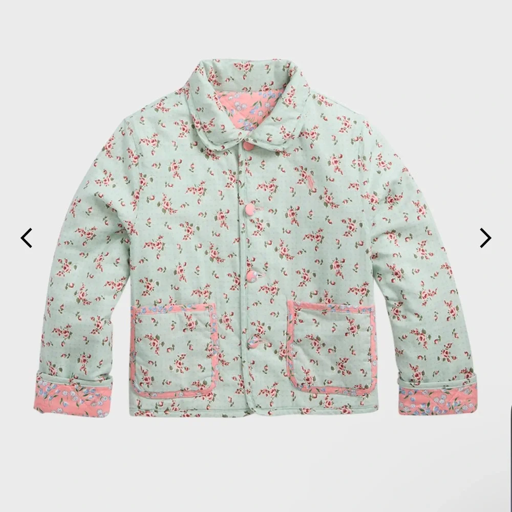 NWT Ralph Lauren Girls Reversible‎ Quilted Jacket Gift Preppy Classic